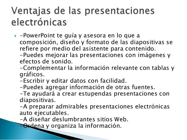 presentaciones electronicas: 2015