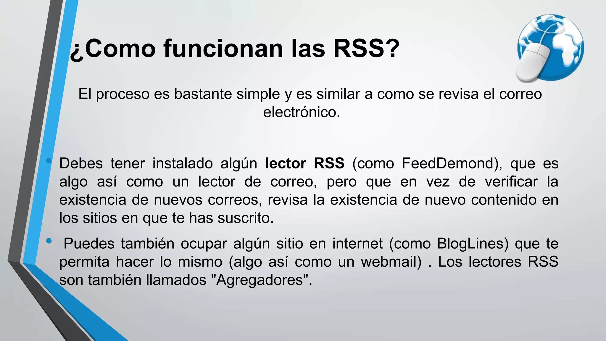 Que Es Una Rss como Funciona Y Para Que Se Utiliza PPT