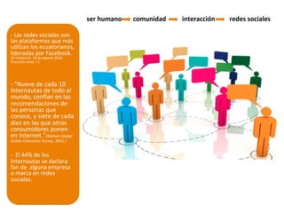 -­‐	
  Las	
  redes	
  sociales	
  son	
  
las	
  plataformas	
  que	
  más	
  
u5lizan	
  los	
  ecuatorianos,	
  
lidera...