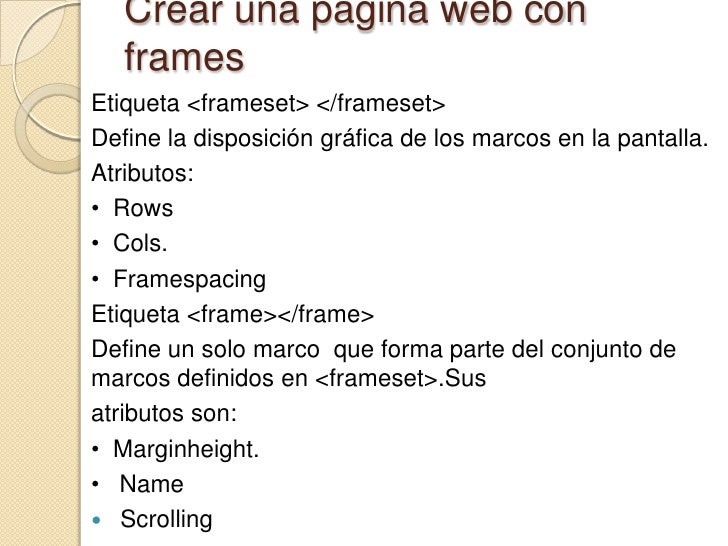 Que es un frame en html