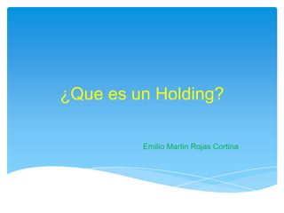 ¿Que es un Holding?

         Emilio Martin Rojas Cortina
 