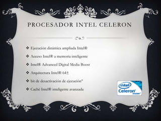 Cuenta con 2 MB de caché L2 compartida y 800 MHz de bus frontal. 