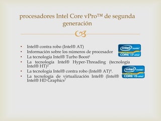 Acceso Intel® a memoria inteligente. 