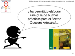 3.2. Ejemplo uso de la herramienta de Modelo de Negocio en el sector quesero.




y ha permitido elaborar
  una guía de buenas
prácticas para el Sector
  Quesero Artesanal…




                                                                          64	
  
 