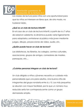 Qué es y cómo hacer un club de lectura | PDF