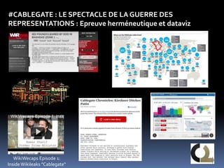 #CABLEGATE : LE SPECTACLE DE LA GUERRE DES <br />REPRESENTATIONS : Epreuve herméneutique et dataviz<br />WikiWecaps Episod...
