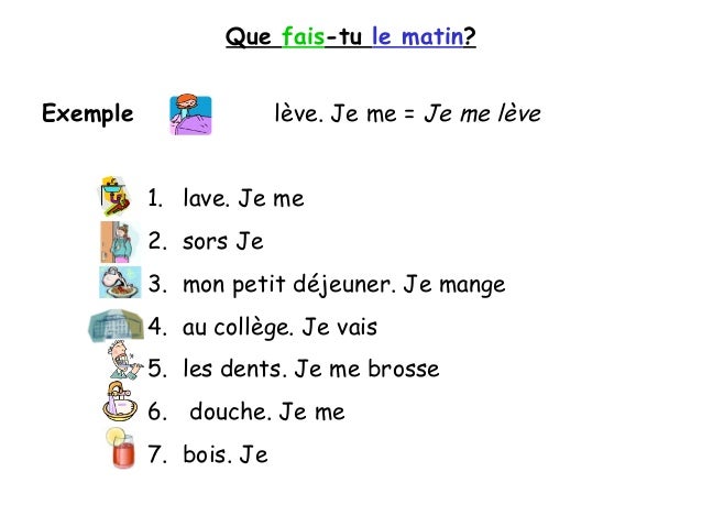 Que Fais Tu Le Matin Et A Quelle Heure Daily Routine Low Ability