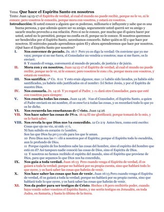 Que hace el espíritu santo en nosotros | PDF