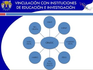 VINCULACIÓN CON INSTITUCIONES DE EDUCACIÓN E INVESTIGACIÓN 