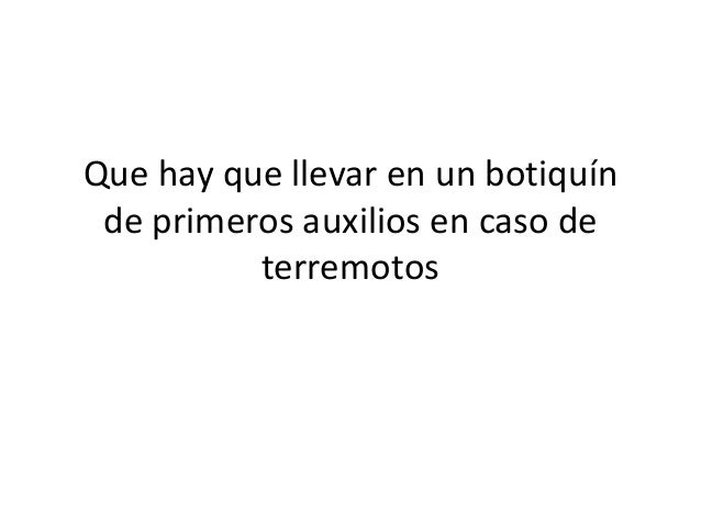 Que hay que llevar en un botiquín de primerios auxilios