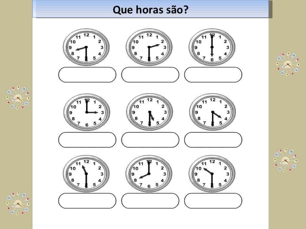 Que horas sao
