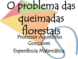 O problema das
queimadas
florestaisProfessor Agostinho
Gonçalves
Experiência Matemática
 