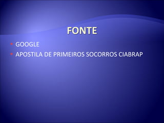 GOOGLE APOSTILA DE PRIMEIROS SOCORROS CIABRAP 