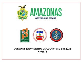 CURSO DE SALVAMENTO VEICULAR– CSV BM 2022
NÍVEL -1
 