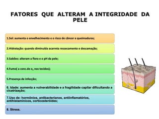 FATORES QUE ALTERAM A INTEGRIDADE DA
PELE
 