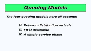 waiting line or queing model