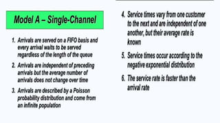 waiting line or queing model