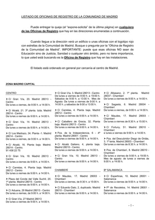 LISTADO DE OFICINAS DE REGISTRO DE LA COMUNIDAD DE MADRID


                     Puede entregar la queja (el “expone-solic...