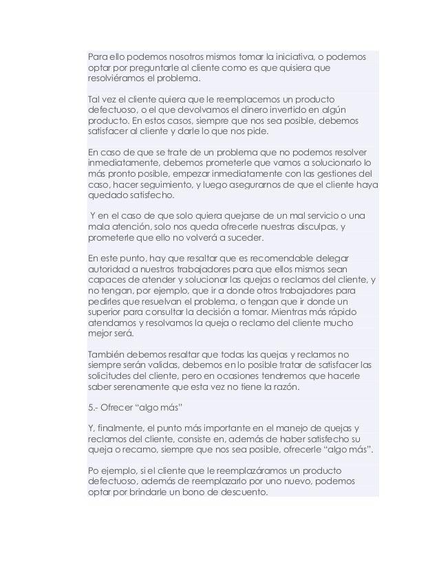 Quejas o reclamos