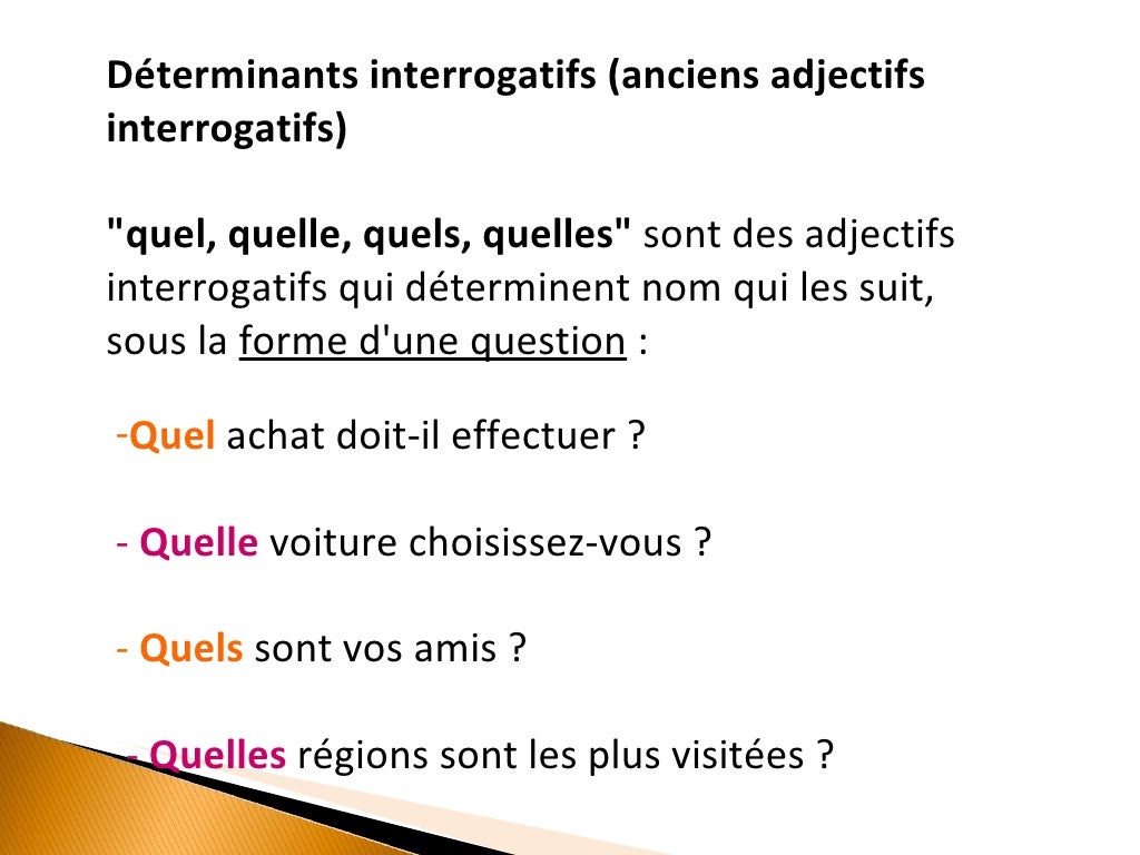 Quelle final l'adjectif interrogatif bien! 2003
