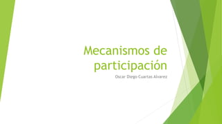 Mecanismos de
participación
Oscar Diego Cuartas Alvarez
 