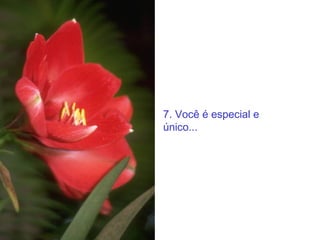 7. Você é especial e único... 