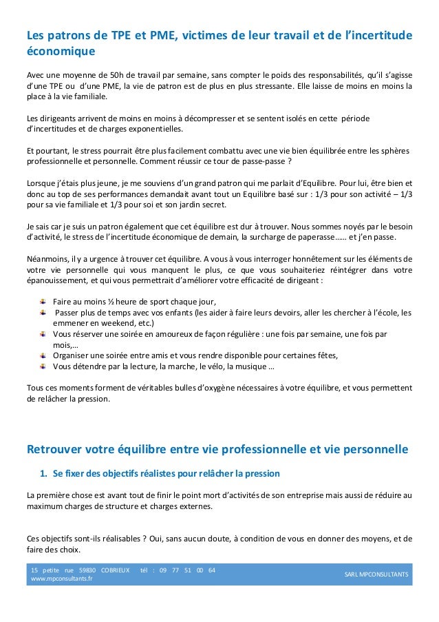 Quel équilibre entre vie personnelle et vie professionnelle lorsqu'on