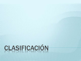 CLASIFICACIÓN
 