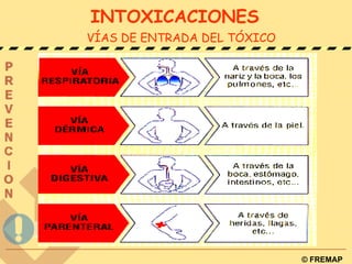 INTOXICACIONES VÍAS DE ENTRADA DEL TÓXICO 