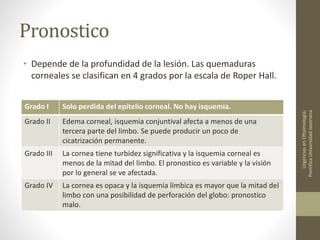 Quemaduras en oftalmología | PPTX