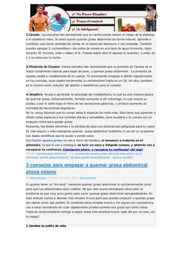 tratamiento natural para quemar grasa abdominal Curiosa manera tratamiento natural para quemar grasa abdominal sustancias