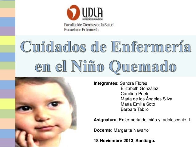 Quemado pediatrico cuidados de enfermeria