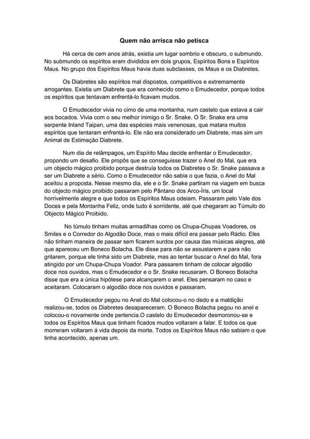 Quem não arrisca não petisca PDF