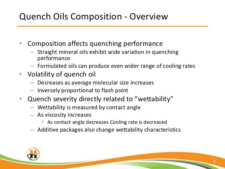 Heat Treating Selecting the Right Quenching Oil