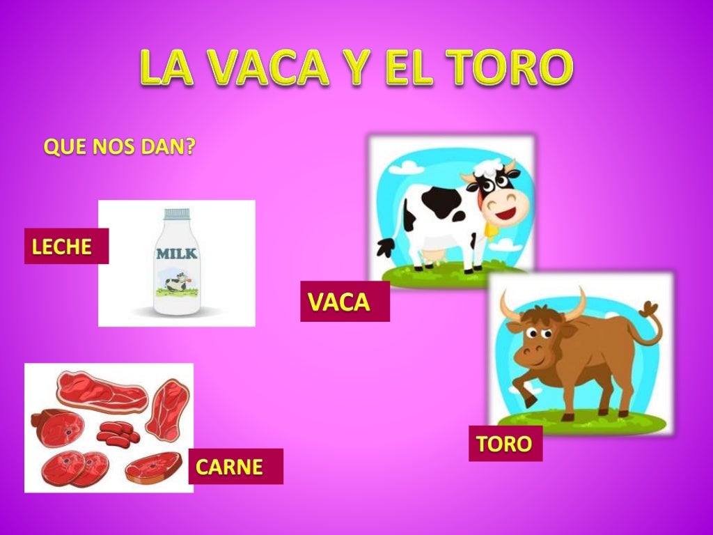 Que nos dan los animales de la granja