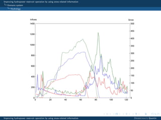 Improving hydropower reservoir operation by using snow-related information
Kemano system
Hydrology
Improving hydropower reservoir operation by using snow-related information Desreumaux Quentin
 