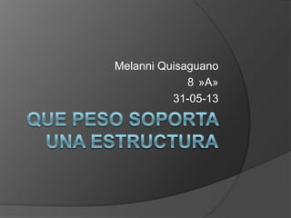 Melanni Quisaguano
8 »A»
31-05-13
 