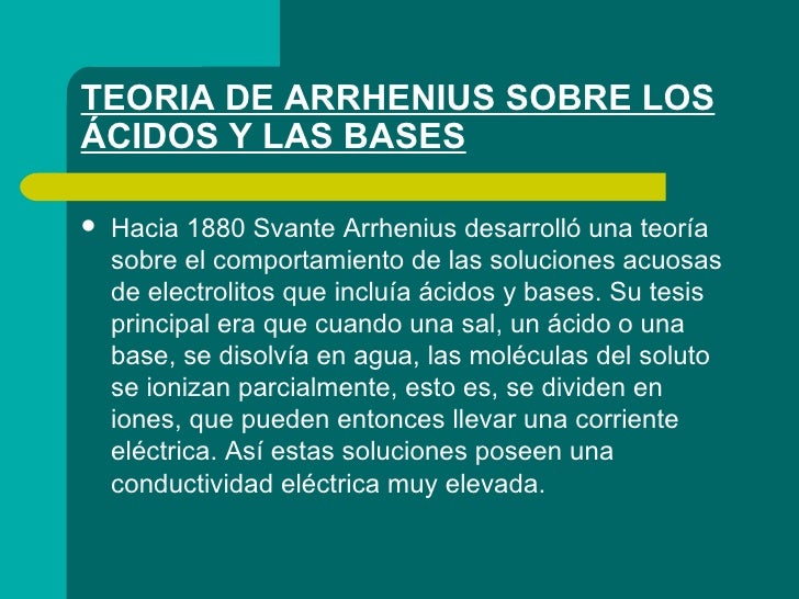 Que Plantean Las Teorias Acido Base De Estos Cientificos