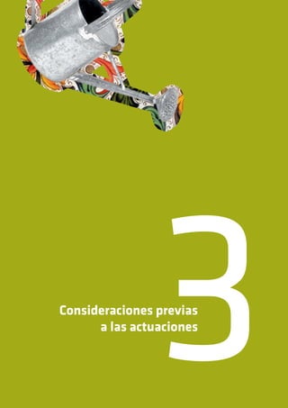 Consideraciones previas
a las actuaciones
 