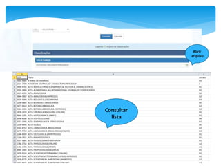 Abrir
arquivo
Consultar
lista
 