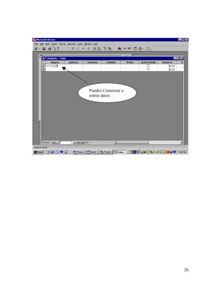 Puedes Comenzar a
entrar datos




                    26
 