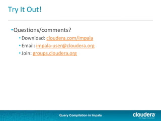 Query Compilation in Impala | PPTX