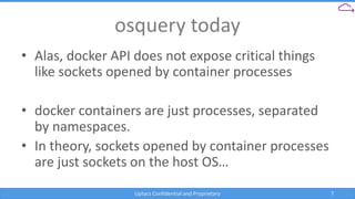Query Docker Securing Docker Containers via Osquery and Kubernetes | PPTX