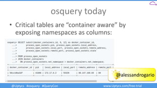 Query Docker Securing Docker Containers via Osquery and Kubernetes | PPTX