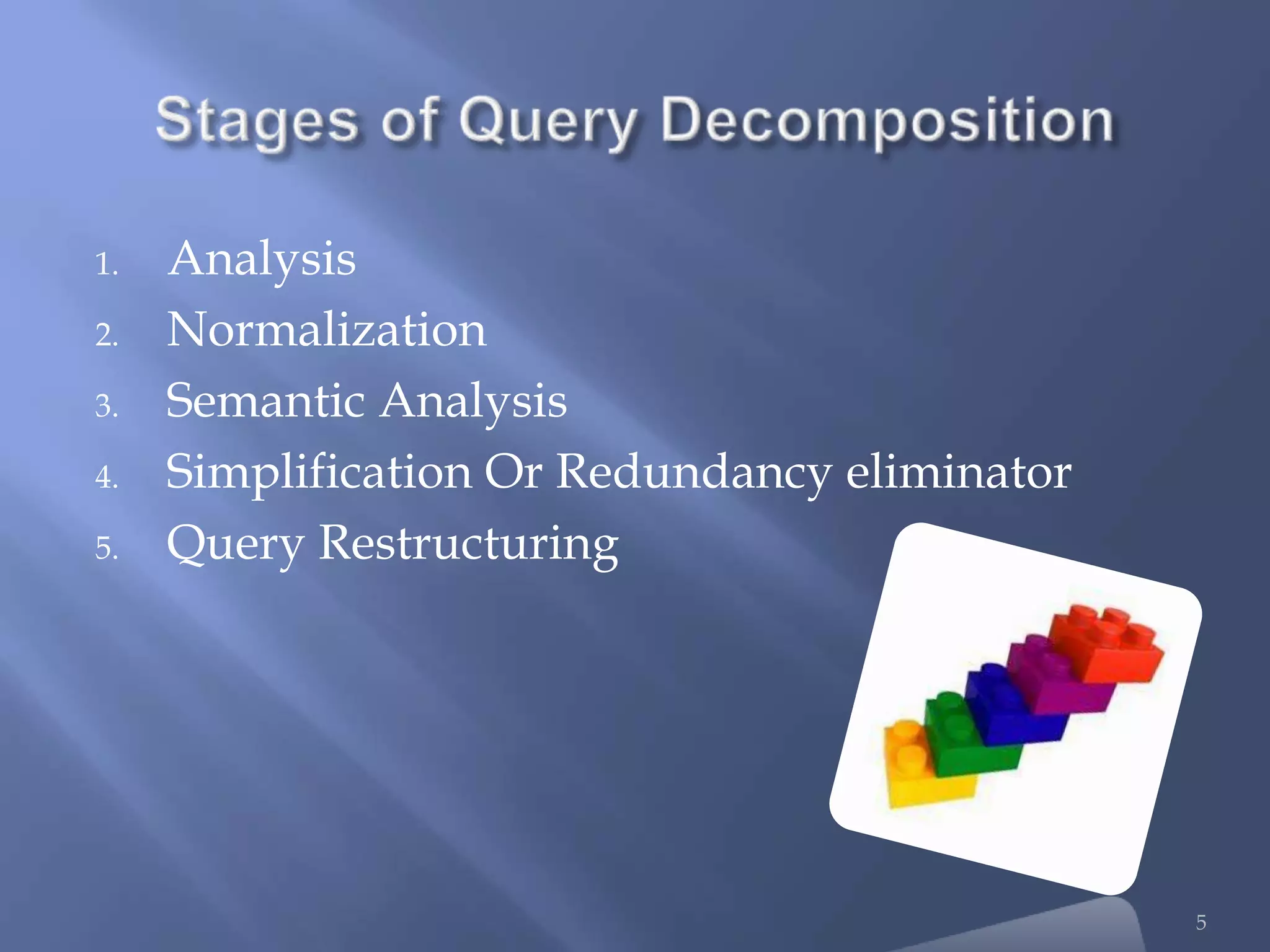 Query decomposition in data base | PPTX