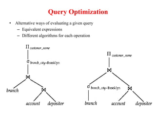 Query evaluation and optimization | PPTX