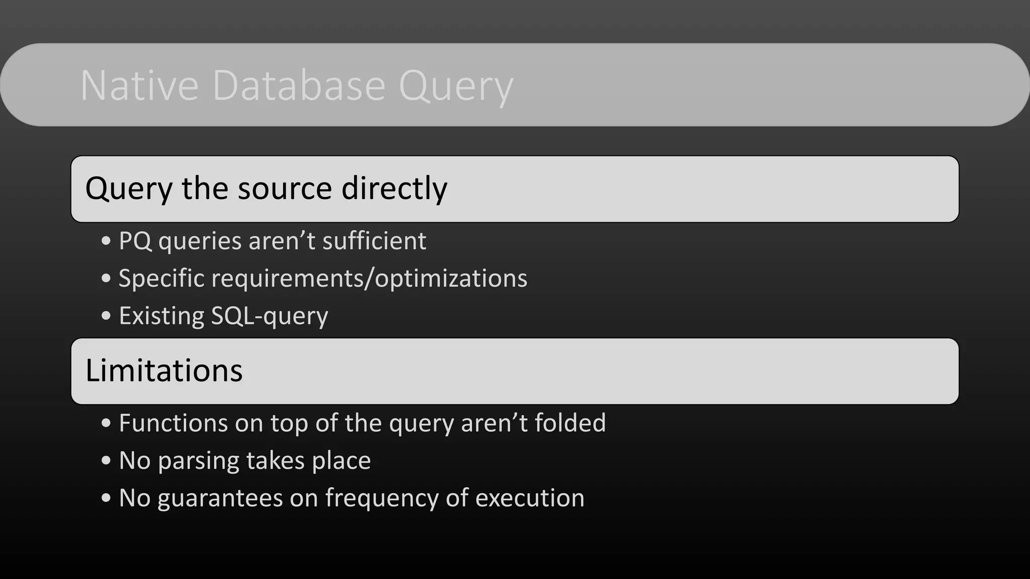 Query Folding in Power BI - Flemish Power BI User Group | PDF