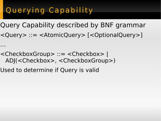A query is a set of attributes 