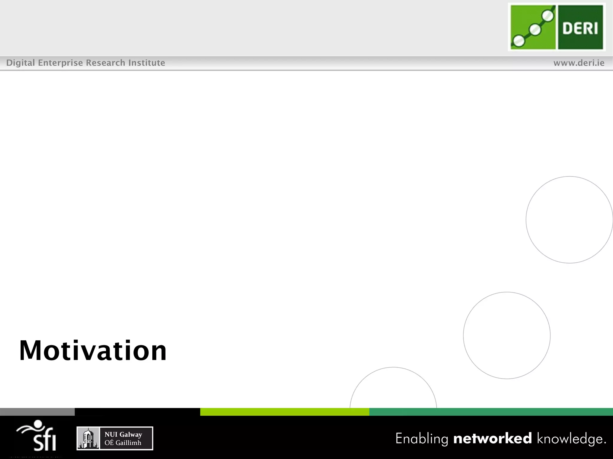 Digital Enterprise Research Institute   www.deri.ie




  Motivation
 
