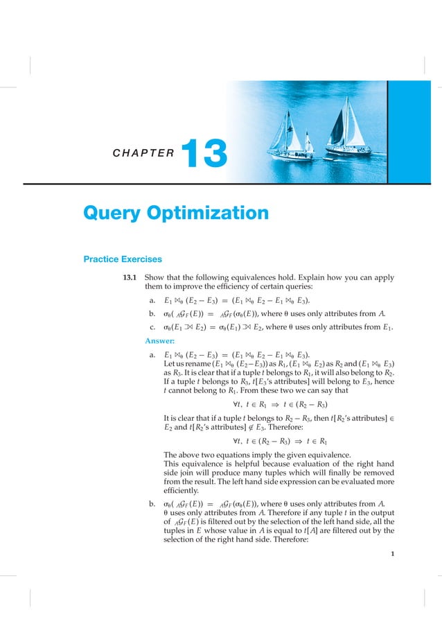 Query optimization in database | PDF